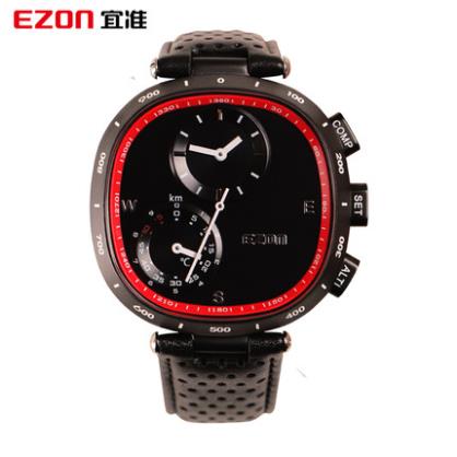 EZON宜准户外运动手表高度指南针防水石英表H601